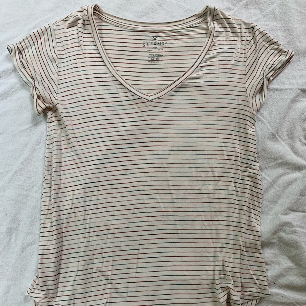 AMERICAN EAGLE soft & sexy thin-striped top